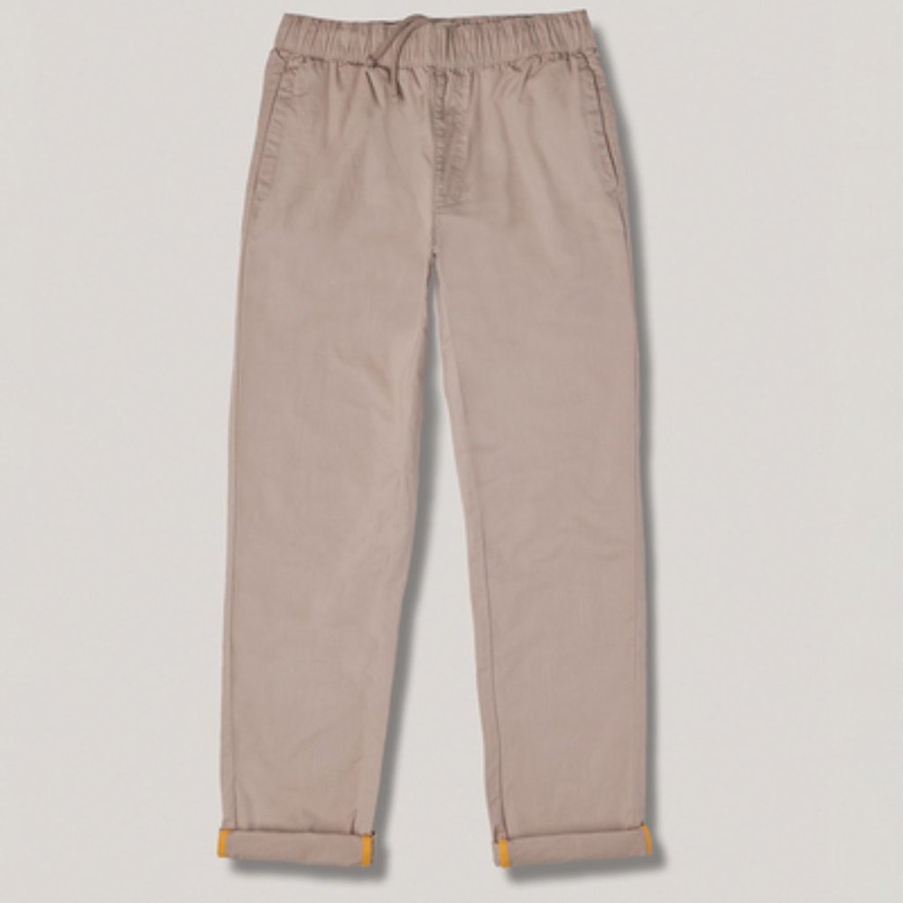 Pact Men's Woven Twill Roll Up Pant (NEW) Color: Oyster Size: Medium